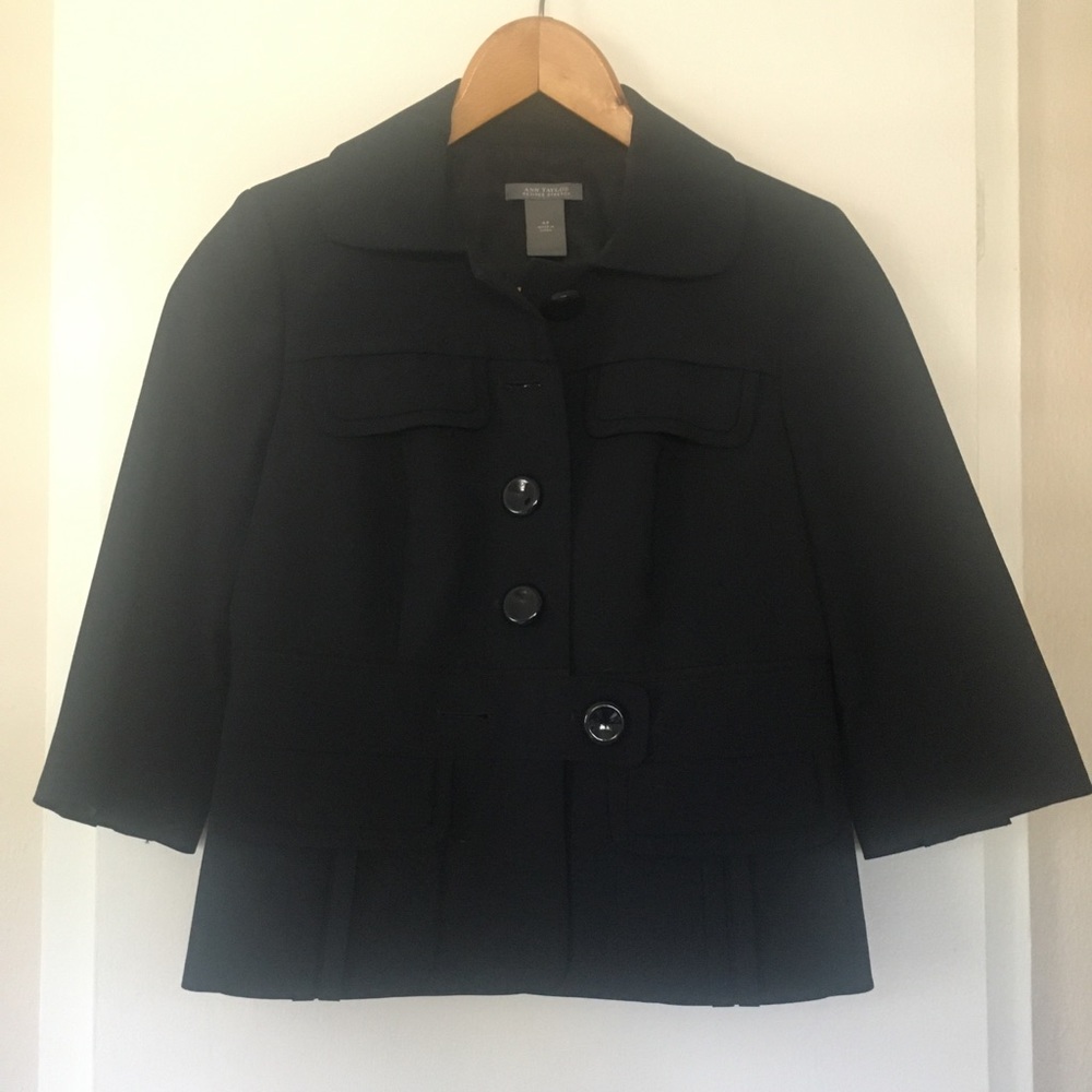 Ann Taylor Petite navy blue business suit jacket